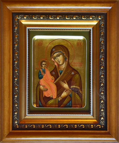 Троеручица. Рукописная икона 13х16см в киоте.