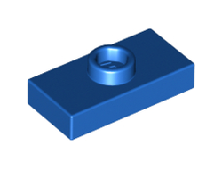 Plate, Modified 1 x 2 with 1 Stud with Groove (Jumper), Blue (3794b / 379423)