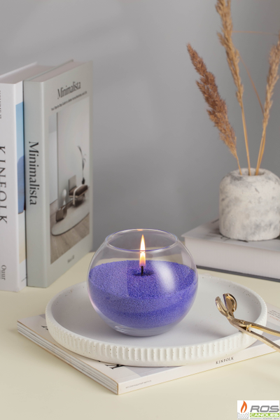 Насыпная свеча "Шар" 12*10 см, цвет "Фиолетовый"