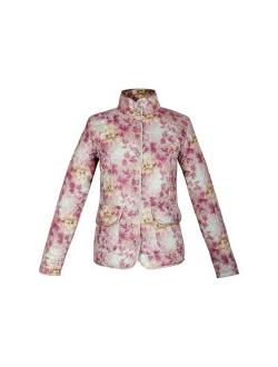 Женская куртка М-168 (Принты) Розовый, размеры:44.46.48.50