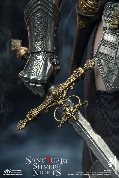 ПРЕДЗАКАЗ - Стражница святилища в серебряном - Коллекционная фигурка 1/6 SWORDS OF CHAOS - SILVER TEMPLE GUARDIAN (NICKEL SILVER EDITION) (SW003) - COOMODEL ?ЦЕНА: 41900 РУБ.?