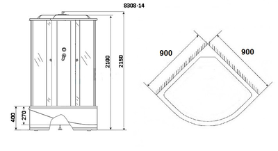 ДУШЕВАЯ КАБИНА NIAGARA NG 8308-14