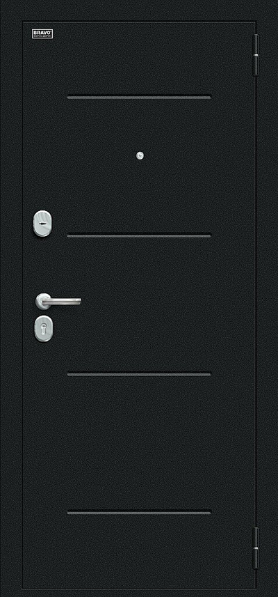 Дверь Входная  "Мило" Cappuccino Veralinga/Букле черное
