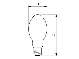 Лампа ДРЛ Sylvania HSL-BW Basic 125w E27