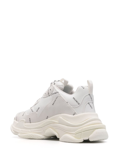 Кроссовки Balenciaga Triple S White Allover Logo