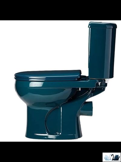 Унитаз с бачком Оскольская керамика Ирида, зеленый, Стандарт (сиденье арматура УКЛАД)