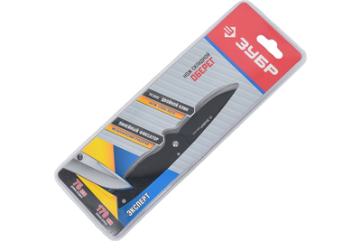 Складной нож Зубр ЭКСПЕРТ ОБЕРЕГ, стальная рукоятка, 170мм/лезвие 70мм 47701_z01