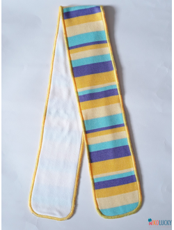 Шарф М10П17, цвет желтый,сиреневый,бирюзовый, р.12/112 см