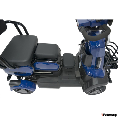 Электроскутер четырехколесный Rutrike Квадро синий