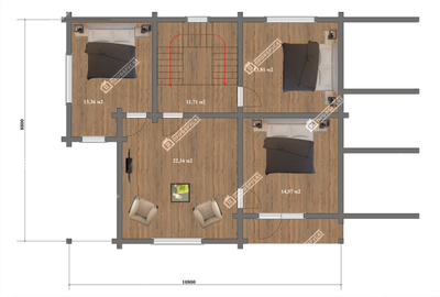 Дом из клееного бруса "Истра", 150 м2