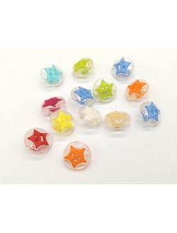 Пуговица детская, звездочка, на ножке, упаковка 100 штук