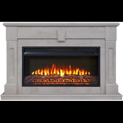 Линейный электрокамин Kellie WT с очагом Flash 36