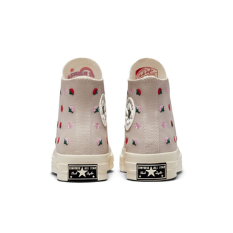 Кеды Converse Chuck Taylor 70 Floral Embroidery серые высокие с вышивкой