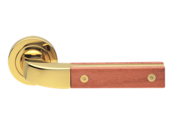 Дверные ручки Morelli Luxury TREE OTL/PERO Цвет - Золото со вставкой ГРУШИ