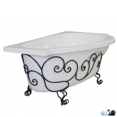 Ванна Эстет Грация 170 x 94 см, каменная правая, угловая, асимметричная