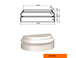 Основание к фасадной полуколонне LEPNINAPLAST КЛВ-255/4 HALF
