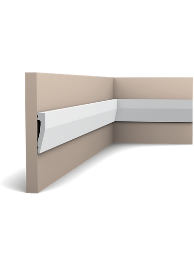 Плинтус ORAC Decor SX159, дюрополимерный, влагостойкий, ударопрочный, под покраску, длина 2 метра