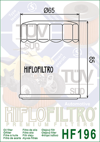 Масляный фильтр HIFLO FILTRO HF196 для Polaris 2540006