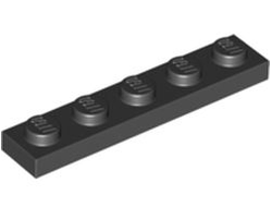 Plate 1 x 5, Black (78329 / 6350415)