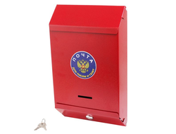 Ящик почтовый с замком Красный шагрень [34319]