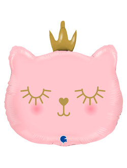 Котенок принцесса. Розовый 66см