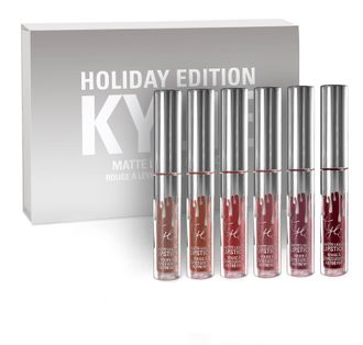Набор матовых жидких губных помад Kylie Holiday Edition 6 оттенков