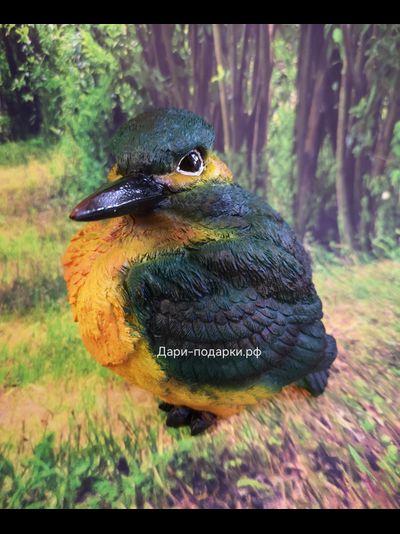 ЗИМОРОДОК - садовая фигура 12*12см  0,4кг  полистоун Россия 687//012423