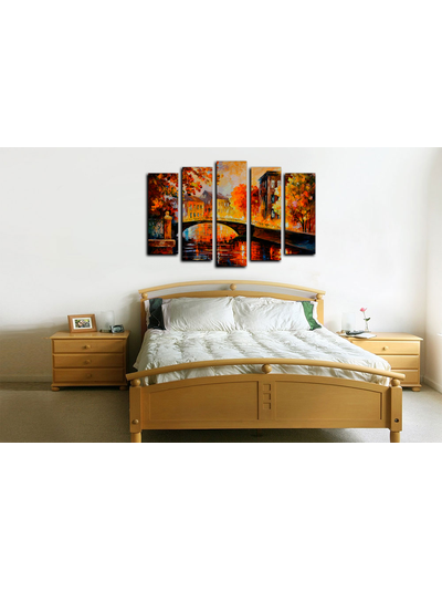 Модульная картина "Мостик через речку"