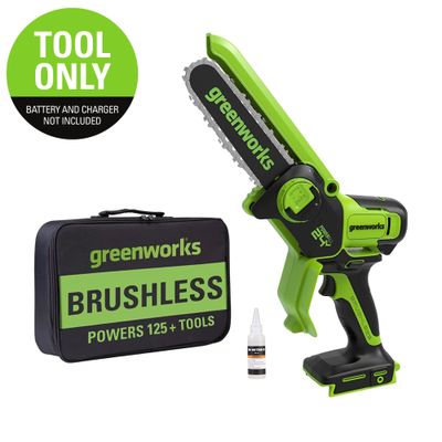 Мини пила аккумуляторная цепная Greenworks GD24CSMNX