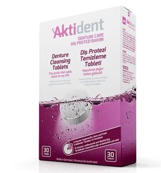 Таблетки для чистки зубных протезов Aktident Cleansing Tablet 30 шт.