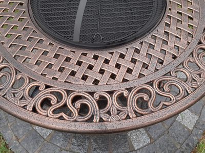 Обеденный комплект из литого алюминия с грилем Fiji