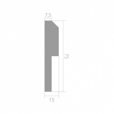 Универсальный элемент- Наличник (молдинг) для обрамления дверей, окон и любых проёмов из архитектурного ЛДФ- декора Ultrawood (Ультравуд) N 8513