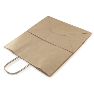 Пакет бумажный крафт, бурый с крученой ручкой 320x200x370мм, ECO CarrBagTW, 200 шт
