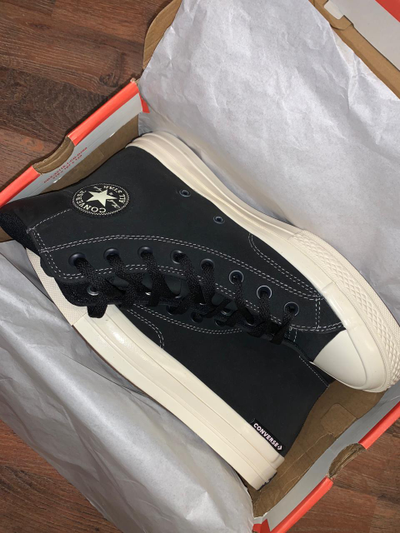 Зимние Кеды Конверс Чак 70 черные высокие 170266C в коробке фото