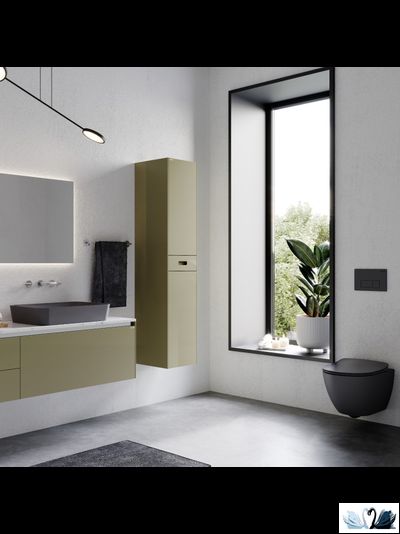 Унитаз Creavit Free FE320-11AM00E-0000, Antrasit, подвесной, графит матовый
