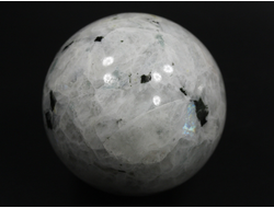 Шар Лунный камень, Турмалин чёрный (шерл), Индия (55 мм, 240 г) №35327