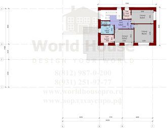Проект двухэтажного дома из керамоблока 2.1NF - №60.