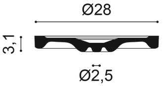 Розетка R13 - d28см