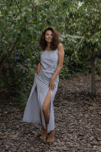 Сорочка из батиста (голубая)