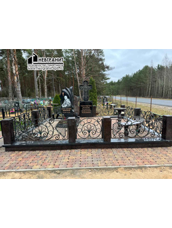 Гранитный комплекс  элитный 378  с крестом