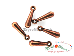 ПОДВЕСКА В ТИБЕТСКОМ СТИЛЕ "КАПЕЛЬКА БОЛЬШАЯ" - 16*4мм - АНТИЧНАЯ МЕДЬ