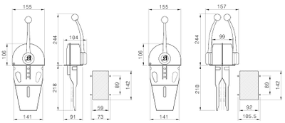 Рычаг управления двигателем одиночный/двойной (тип ST)