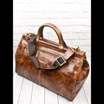 Кожаный саквояж Altamura Premium cognac (арт. 4025-53)