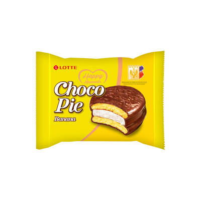 Лотте Чокопай Банановый (Lotte Chocopie Banana) — оригинальный корейский десерт