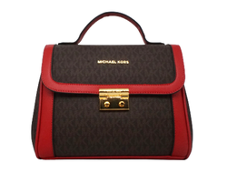 Сумка Michael Kors Whitney черная с красным