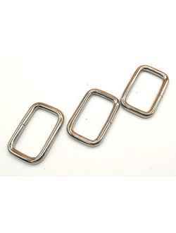 Рамка для сумок, 25*14 мм, толщина 3,5 мм цвет серебро