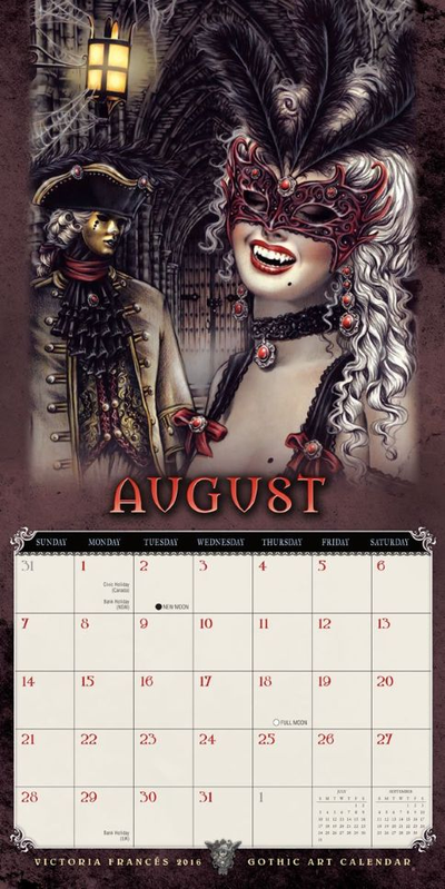 The Gothic Art of Victoria Frances Official Календарь 2016