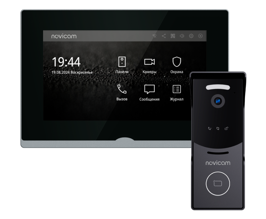 IMPULSE 7 IP WIFI KIT BLACK - комплект из 7" HD сенсорного WIFI монитора и вызывной панели с считыва