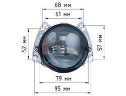 Билед модули Aozoom A19, 3.0 дюйма, 5500K, 58W/50W, крепление 3R и съемное гаечное (комплект, 2шт)