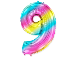 Фольгированная цифра - Диагональная радуга